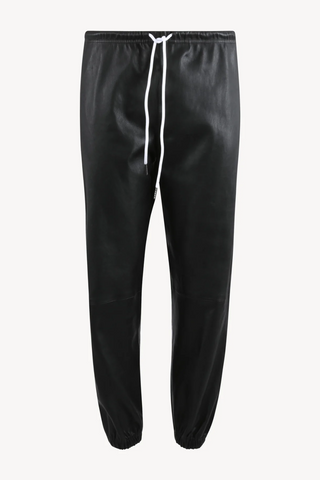 Leather Sweatpants | Black