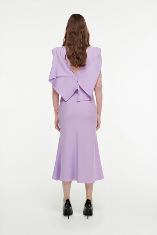 Cady Drape Midi Dress | Lilac