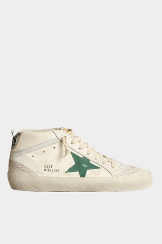 Mid Star Nappa Upper Leather Toe Star And Spur High Frequency Tongue Suede Wave Cream/Milky/Green/White/Silver