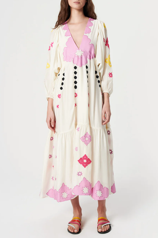 Gypsy Embroidered Maxi Dress | Stencil Cream