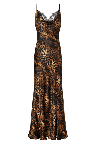 Venice Dress | Brown Multi Oil Leopard
