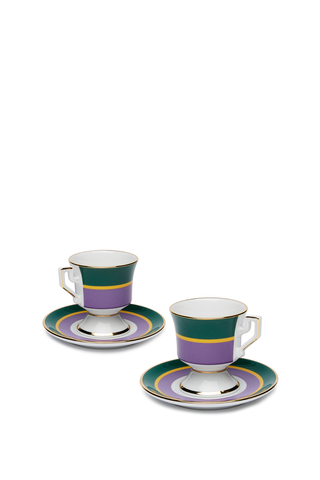 Espresso Cup & Saucer Set of 4 in Rainbow Mix - Homeware