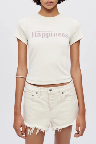 90s Baby Tee Pams Guide to Happiness | Naked