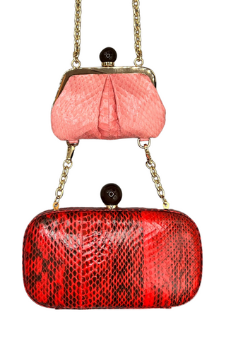 Double Trouble Coin/Clutch in Pink & Red